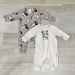 H&M ミッキー・ミニー柄ロンパース