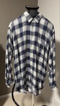 nautica 90sコットンレーヨン オンブレチェック シャツ