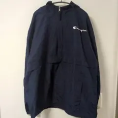 Champion チャンピオン ナイロンジャケット ハーフジップ アノラック紺