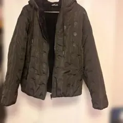 ドット柄 ボア裏地 フード付きジャケットのサムネイル