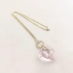 フォリフォリ　クリスタルハート型ネックレス