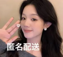 花形クリスタルピアス