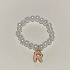 Labubu 10cmサイズ向け・イニシャル「R」付きミニネックレスハンドメイド