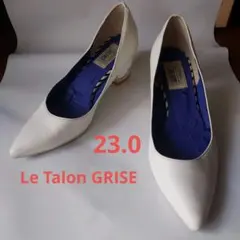 LeTalonGRISE ホワイト ポインテッドトゥパンプス