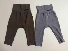 コニーのチャコール、ブラウン　ハイウエストレギンスパンツの2点セット