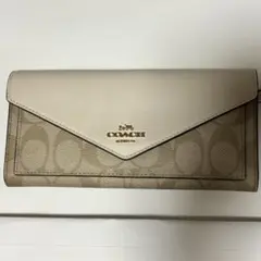 COACH 長財布 シグネチャー ベージュ