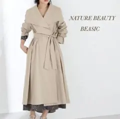 【新品】NATURAL BEAUTY BASIC デザインカラーフレアコート