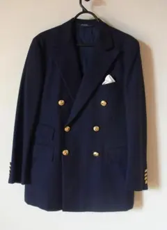 【極美品】ポロラルフローレン 紺ブレ　金ボタン テーラードジャケット 80s