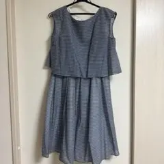 KUMIKYOKU ストライプ ノースリーブ ワンピース サイズ2