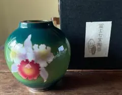 古玩　翡翠色七宝花瓶　26cm16cm 古玩 翡翠色七宝花瓶 26cm16cm