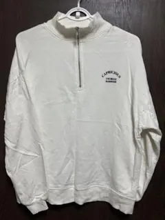 ハーフジップ トレーナー ホワイト