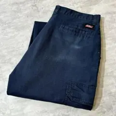 バ*子様 00s Dickies カーゴ ワークパンツ チノパン ネイビー W3