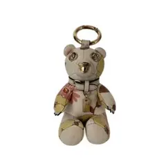 COACH コーチ 花柄デザイン ベア バックチャーム レザー キーリング