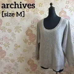 archives レディース ニット M ラメ入 7分袖