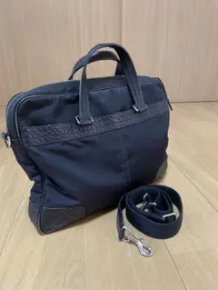 COACH レザーメナイロン ハンドバッグショルダー ブラック系