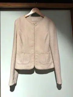 anySiS ベージュ ツイードジャケット