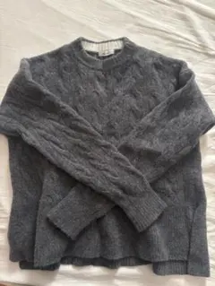 Mila Owen グレー ケーブルニットセーター 006