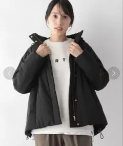 美品♪ グローバルワーク ⭐︎ ライトウォーム撥水フードブルゾン ブラック