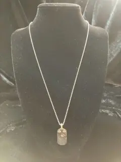 ㉒Dog Tag 薔薇 チェーン付き Silver925