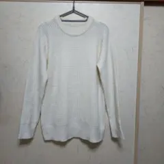 GU ジーユー　リブ編みニットセーター