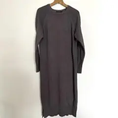 AMERICAN HOLIC ロング ワンピース ニット M チャコールグレー