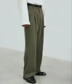 LIDNM Wool Chalk Stripe Slacks ヘザーグレー S - メルカリ
