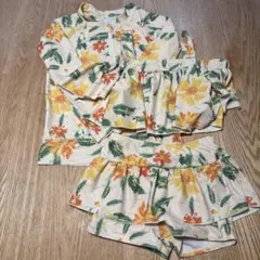 OCEAN&GROUND 水着 3点セット 花柄 130cm
