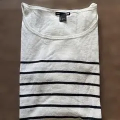 H&M BASIC ボーダー 長袖 ニット XL 2XL