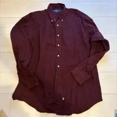 Ralph Lauren バーガンディ シャツ L
