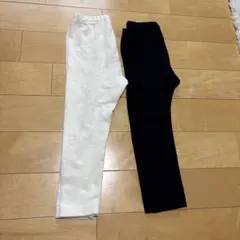 UNIQLOキッズ レギンス 2点セット ホワイト ブラック