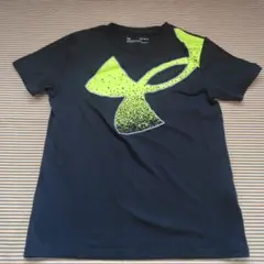 Under Armour HeatGear Tシャツ YLG 黒/蛍光黄