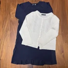 BeBe ワンピース・カーディガンセット 120