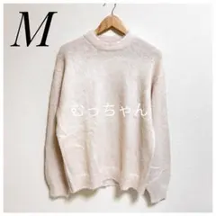 【新品】 ナノユニバース モヘヤブレンド 起毛 クルーネック ニット M