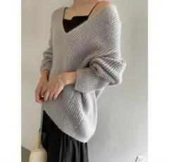 SNIDEL 深Vニットセットキャミワンピース（ニットのみ）