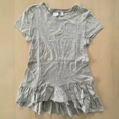 GAP KIDS ほしきいグレー フリル Tシャツ L (10) 137-142