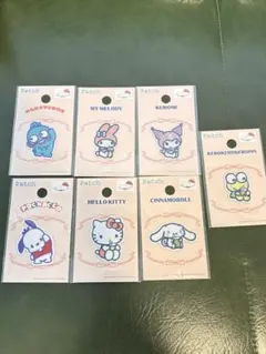 サンリオキャラクターズ 刺繍ワッペン 7種セット アイロン接着　ワッペン