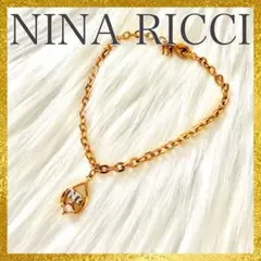 【希少】ニナリッチ ゴールドブレスレット美品 上品ラインストーン 正規品 高見え