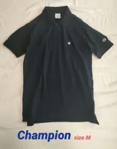 美品✨ Champion　チャンピオン　ポロシャツ　ネイビー　Mサイズのサムネイル