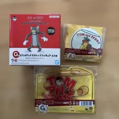 一番くじ　トムとジェリー　G賞　フィギュア　F賞缶コレクション　G賞ステッカー