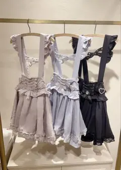 リズリサ LIZLISA レースアップハートカシュクールスカート ブラックのサムネイル