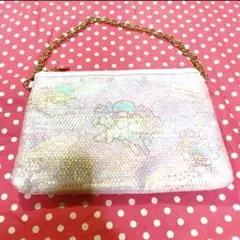 サンリオ　リトルツインスターズ キキララ キラキラフラットポーチ　ユニコーン