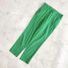 theory luxe パンツ　麻　リネン　ストレッチ　グリーン　緑　38のサムネイル