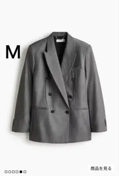 Mサイズ ダブルブレストウールレザー H&M ステラマッカートニーのサムネイル