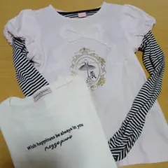 140 ポンポネット Tシャツ メゾピアノ ロンT ジュニア ナルミヤ