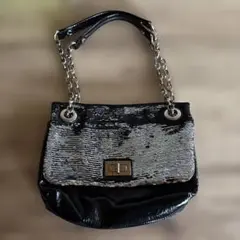 AZUL by moussy スパンコール ショルダーバッグ　ブラック　チェーン