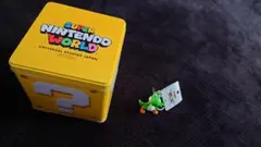 スーパーニンテンドーワールド はてなブロック缶とヨッシーのキーホルダー