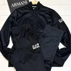 極美品　エンポリオアルマーニ　ジャージ　セットアップ　EAロゴ　Lサイズ　黒