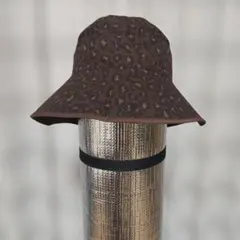 ヒョウ柄 バケットハット ブラウン系