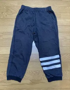 adidas ジョガーパンツ ダークグレー ストライプ