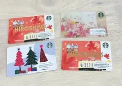 スタバカード4枚まとめ　☆使用済み ご当地